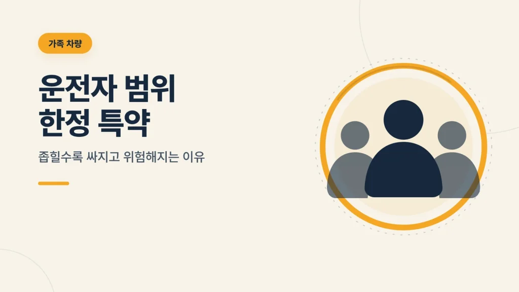 운전자 범위 한정 특약 선택 기준 썸네일 이미지